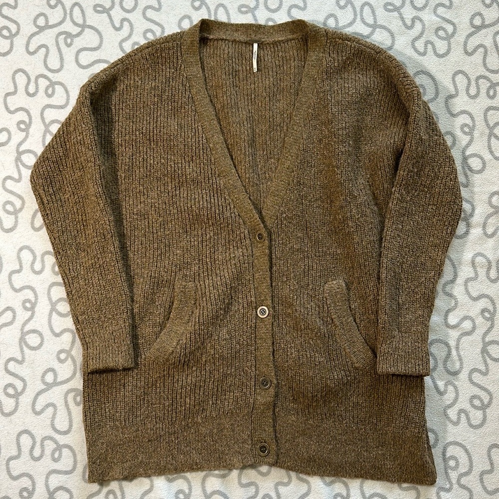 Free People Alpaca Wool Blend Cardigan